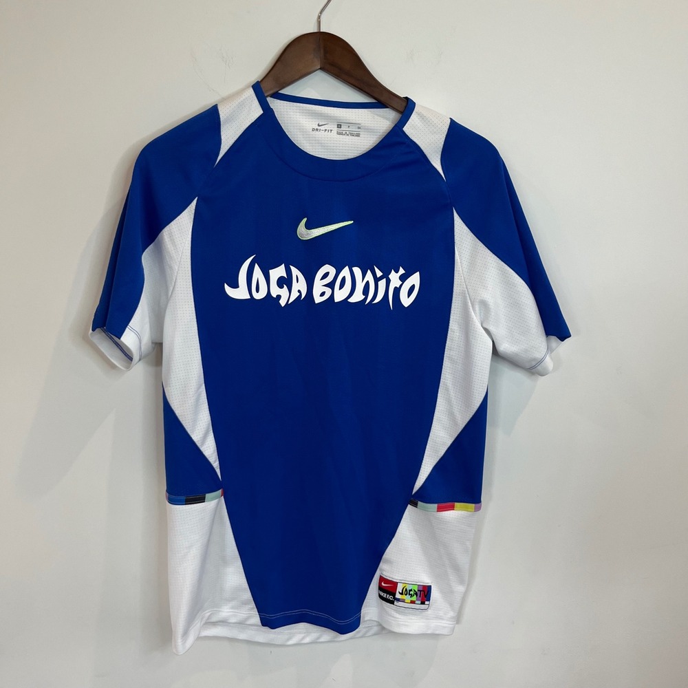 Nike FC Joga Bonito Soccer Jersey Blue White Dri-FIT JogaTV Shirt Mens Small 119